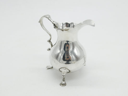 George II Sterling Silver Baluster Cream Jug 1749 London Antique Georgian