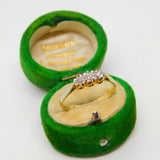 Victorian 18ct Yellow Gold & 0.2ct Diamond Three Stone Ring Antique c1890