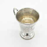 Victorian Sterling Silver Pedestal Christening Mug Antique 1865 Birmingham