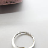 9ct White Gold & Diamond Paste Crossover Ring Vintage c1980 Sheffield