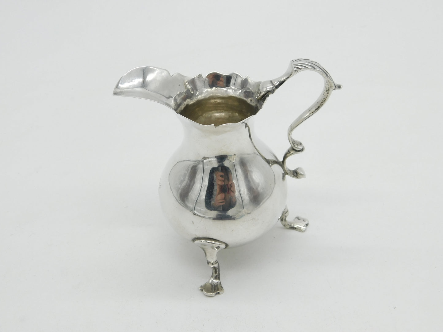 George II Sterling Silver Baluster Cream Jug 1749 London Antique Georgian