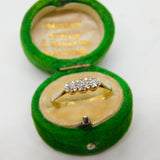 Victorian 18ct Yellow Gold & 0.2ct Diamond Three Stone Ring Antique c1890