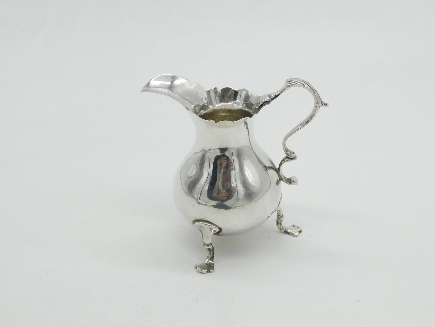 George II Sterling Silver Baluster Cream Jug 1749 London Antique Georgian