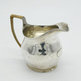 Georgian Sterling Silver Rafia Handle Floral Cream Jug 1793 London Antique