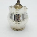 Georgian Sterling Silver Rafia Handle Floral Cream Jug 1793 London Antique