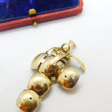 9ct Gold on Silver Masonic Ball Cross Fob or Pendant Antique c1920 Art Deco