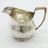 Georgian Sterling Silver Rafia Handle Floral Cream Jug 1793 London Antique