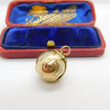 9ct Gold on Silver Masonic Ball Cross Fob or Pendant Antique c1920 Art Deco