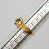 9ct Yellow Gold Sapphire & Diamond Cluster Dress Ring Vintage 1978 London