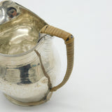 Georgian Sterling Silver Rafia Handle Floral Cream Jug 1793 London Antique
