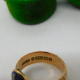 Victorian 9ct Gold Wedgwood Athena Cameo Band Ring Antique 1894 Birmingham