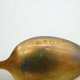 Boxed Victorian Set of Sterling Silver Gilt & Enamel Teaspoons Antique