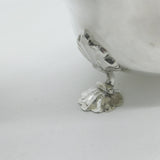Large Victorian Pair Sterling Silver Acanthus Sauce Boats 1895 Chester Antique