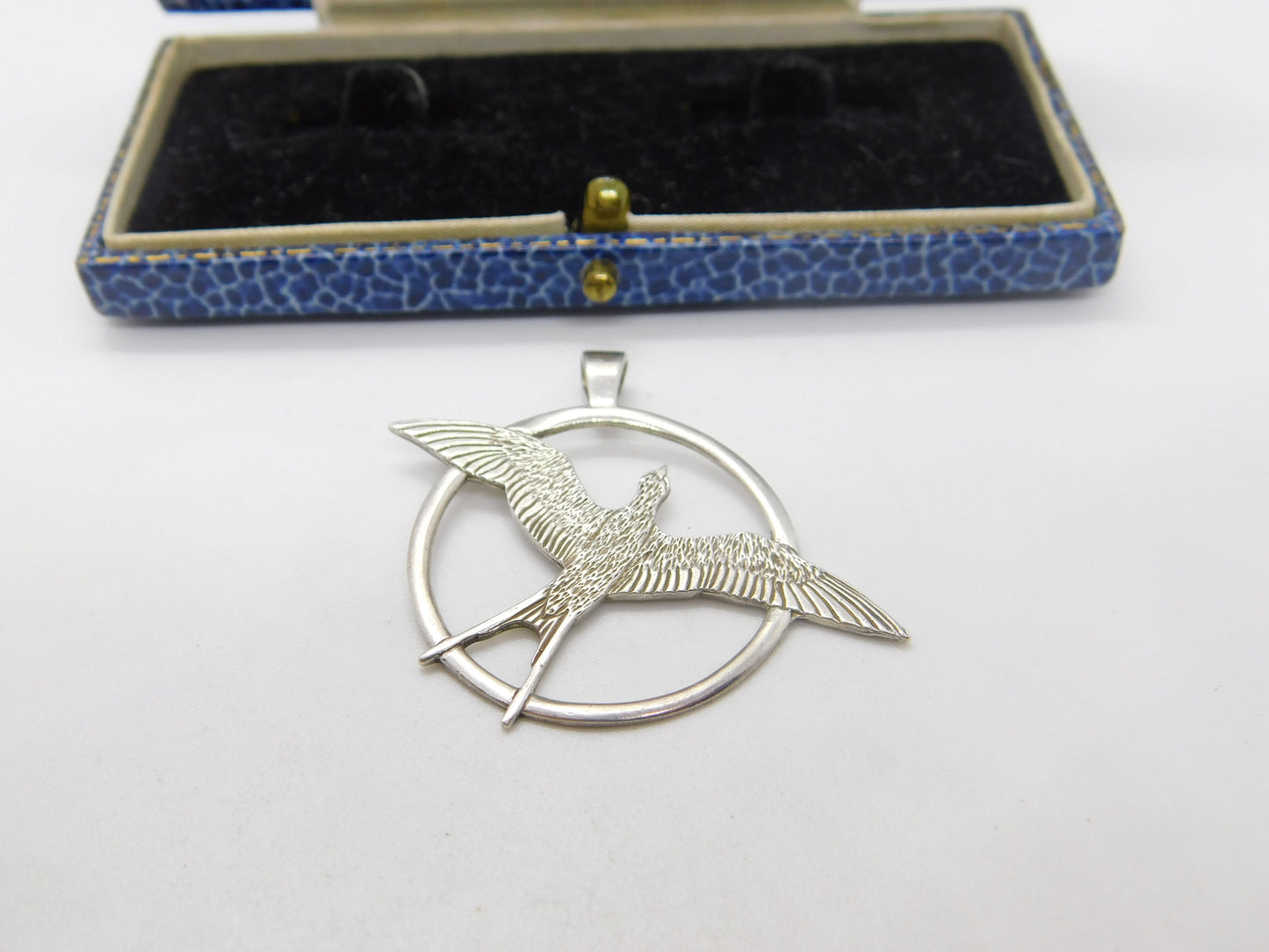 Shetland Silvercraft Sterling Silver Swallow Pendant Vintage c1970 Scottish