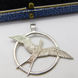Shetland Silvercraft Sterling Silver Swallow Pendant Vintage c1970 Scottish