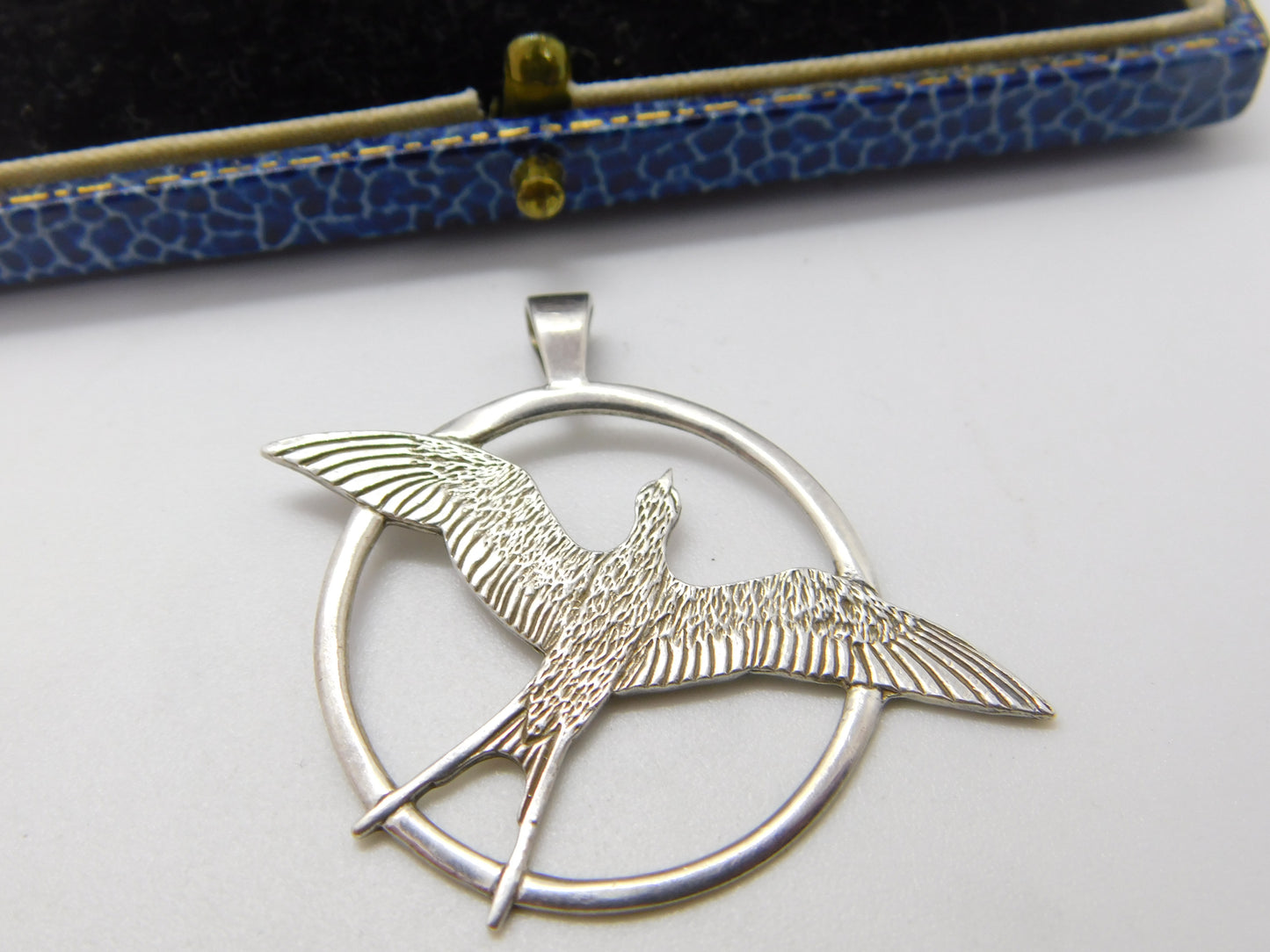 Shetland Silvercraft Sterling Silver Swallow Pendant Vintage c1970 Scottish