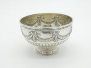 Victorian Sterling Silver Swag & Bow Pattern Sugar Bowl 1885 London Antique
