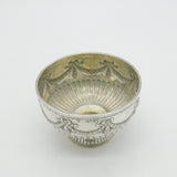 Victorian Sterling Silver Swag & Bow Pattern Sugar Bowl 1885 London Antique
