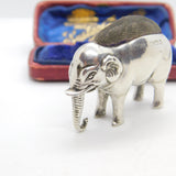 Edwardian Sterling Silver Elephant Pin Cushion Antique 1908 Birmingham Adie & Lovekin