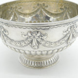 Victorian Sterling Silver Swag & Bow Pattern Sugar Bowl 1885 London Antique
