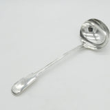 Large Victorian Sterling Silver Cockerel Crest Soup Ladle 1900 Antique Sheffield