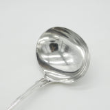 Large Victorian Sterling Silver Cockerel Crest Soup Ladle 1900 Antique Sheffield