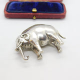 Edwardian Sterling Silver Elephant Pin Cushion Antique 1908 Birmingham Adie & Lovekin