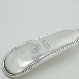 Large Victorian Sterling Silver Cockerel Crest Soup Ladle 1900 Antique Sheffield