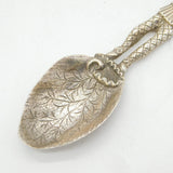 Victorian Sterling Silver Harlequin Monkey Tea Caddy Spoon Antique 1845 London