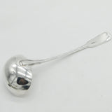 Large Victorian Sterling Silver Cockerel Crest Soup Ladle 1900 Antique Sheffield