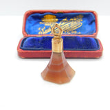 Georgian 9ct Rose Gold & Carved Carnelian Unicron Monogram Seal Fob c1820
