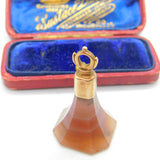 Georgian 9ct Rose Gold & Carved Carnelian Unicron Monogram Seal Fob c1820