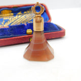 Georgian 9ct Rose Gold & Carved Carnelian Unicron Monogram Seal Fob c1820