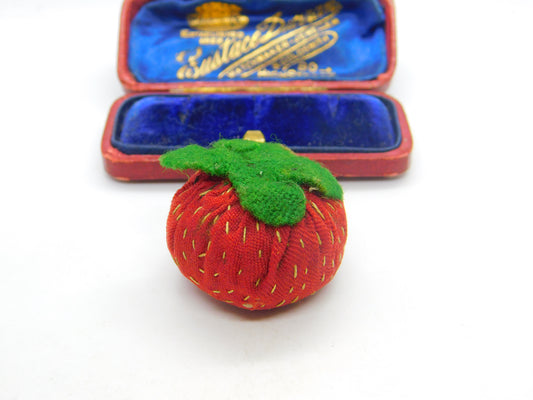 Victorian Novelty Pin Cushion in Strawberry Fruit Form Antique c1880