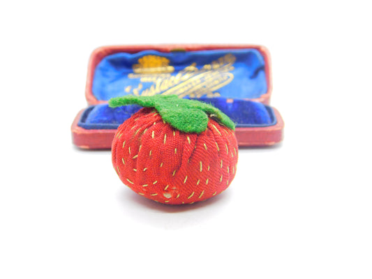 Victorian Novelty Pin Cushion in Strawberry Fruit Form Antique c1880