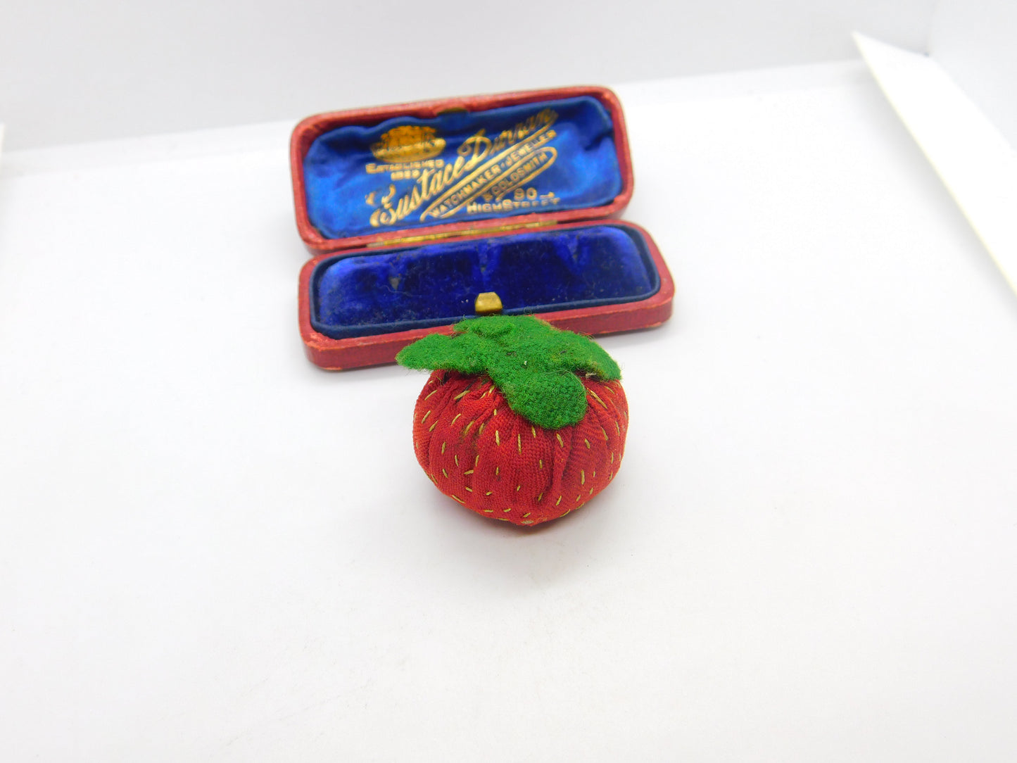 Victorian Novelty Pin Cushion in Strawberry Fruit Form Antique c1880