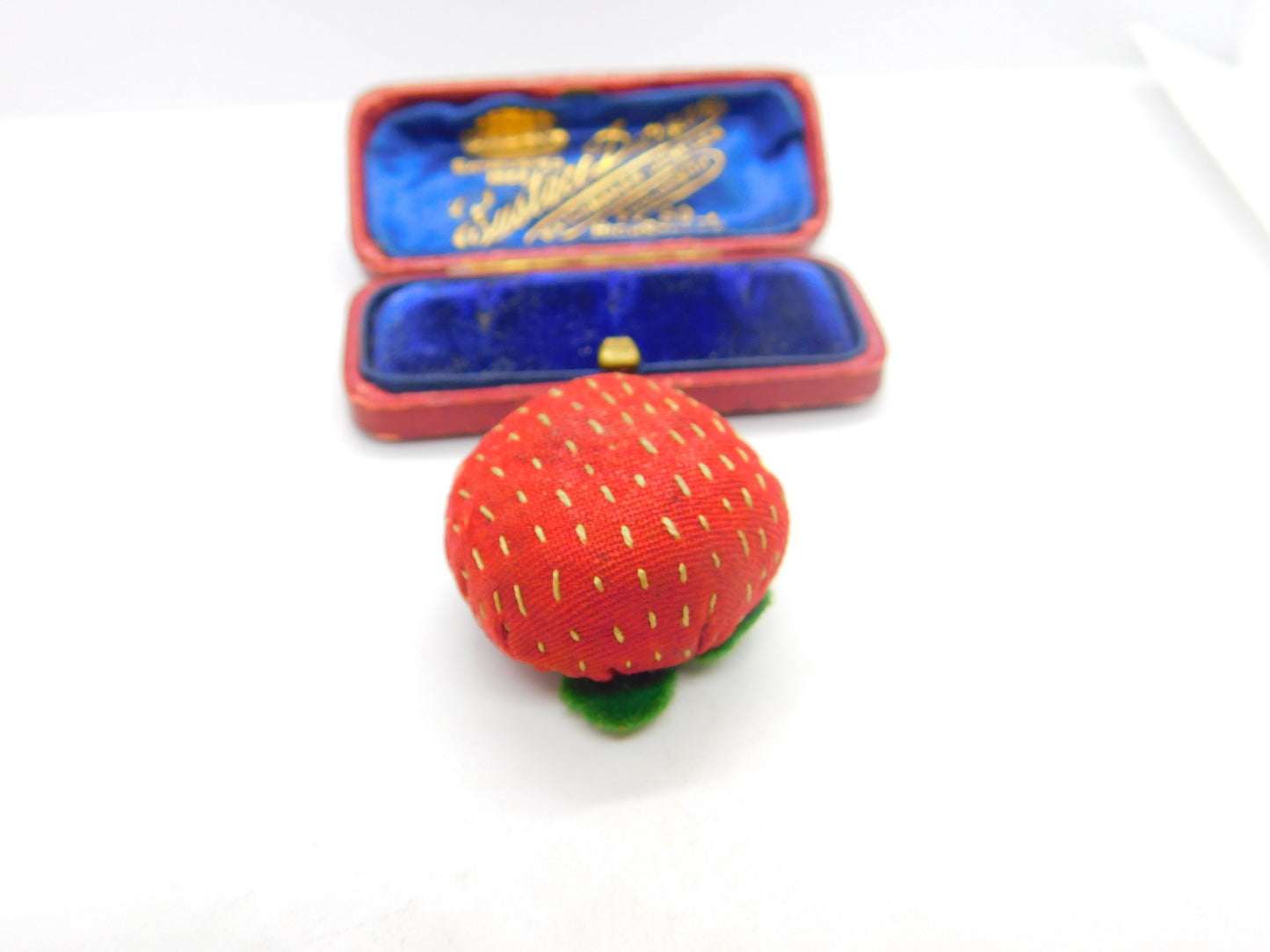 Victorian Novelty Pin Cushion in Strawberry Fruit Form Antique c1880