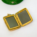 Victorian 9ct Gold Back & Front Swallow Sweetheart Locket Antique c1890