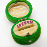 18ct Yellow Gold, Baguette Cut Ruby & Diamond Half Eternity Ring Vintage 1970