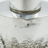 Victorian Sterling Silver Novelty Rural Scene Tea Caddy Antique 1901 Chester