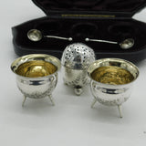 Boxed Mappin & Webb Sterling Silver Miniature Cruet Set 1890 London Antique