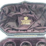 Boxed Mappin & Webb Sterling Silver Miniature Cruet Set 1890 London Antique