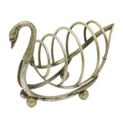 20th Century Silver Plated Novelty Swan Form Toast Rack Antique c1920 Deco