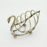 20th Century Silver Plated Novelty Swan Form Toast Rack Antique c1920 Deco