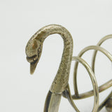 20th Century Silver Plated Novelty Swan Form Toast Rack Antique c1920 Deco