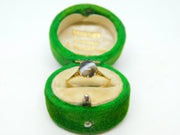 9ct Yellow Gold & Banded Agate Dress Ring Vintage 1983 Birmingham