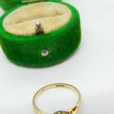 9ct Yellow Gold & Banded Agate Dress Ring Vintage 1983 Birmingham