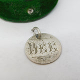 Victorian Sterling Silver Threepence 'Bee' Engraved Love Token Charm Antique c1880