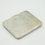 Sterling Silver Printed Horse & Hound Painting Cigarette Case Antique 1930 Chester Art Deco