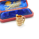9ct Yellow Gold Novelty Toby Jug Charm Pendant 1971 Birmingham Vintage